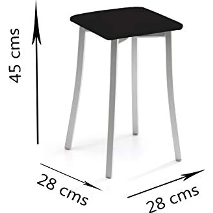 ASTIMESA Zwei Küchenhocker, Design Kunstleder, beige, Sitzhöhe 45 cm (TABPIBE) – Bild 4
