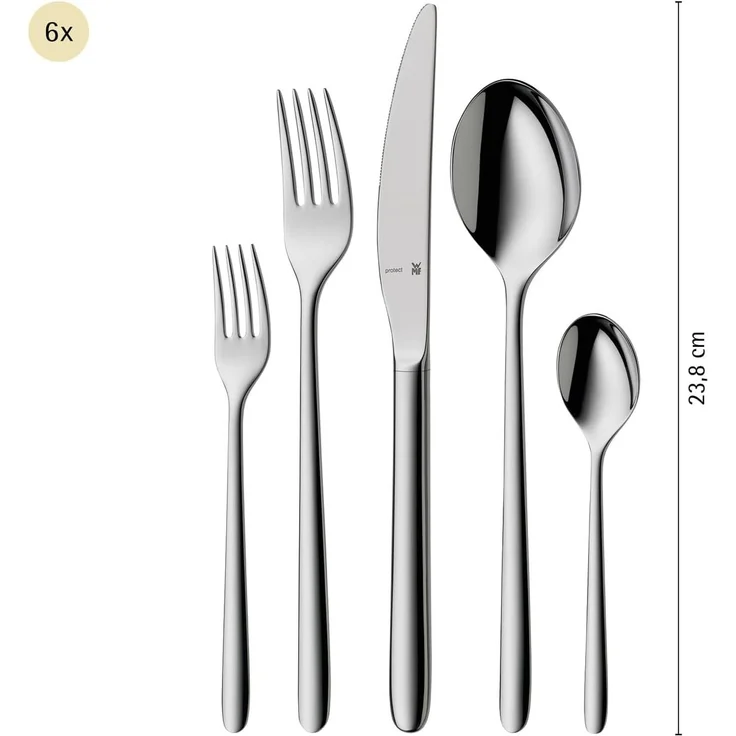 WMF 'Flame' Besteckset, Cromargan Edelstahl silber, 30-tlg. – Bild 7