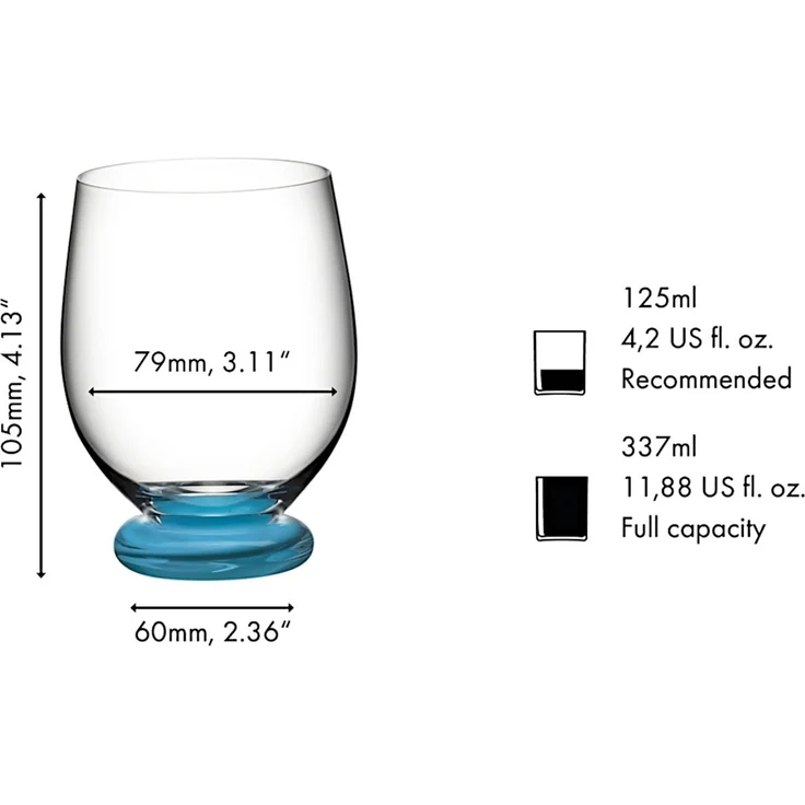 RIEDEL 4900/02T FATTO A MANO Tumbler Piccolo - TÜRKIS, handgefertigt – Bild 2