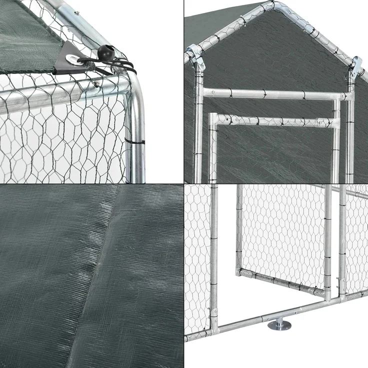 Freilaufgehege Wels mit Sonnendach 3x6x2 m [pro. tec] – Bild 7