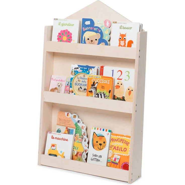 Dotty Natural Haus Bücherregal Montessori Multiplex 60 x 95 x 13 cm Natur – Bild 1