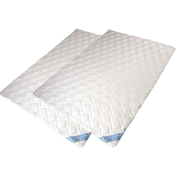 2 Stück waschbare Wildseiden Sommerdecken gesteppt 155x220 cm Baumwollbezug SWL