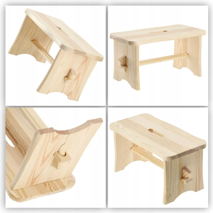 KADAX Küchenhocker aus Holz, Hocker, Stuhl, 39 cm, solide Plattform, Ryczka – Bild 5