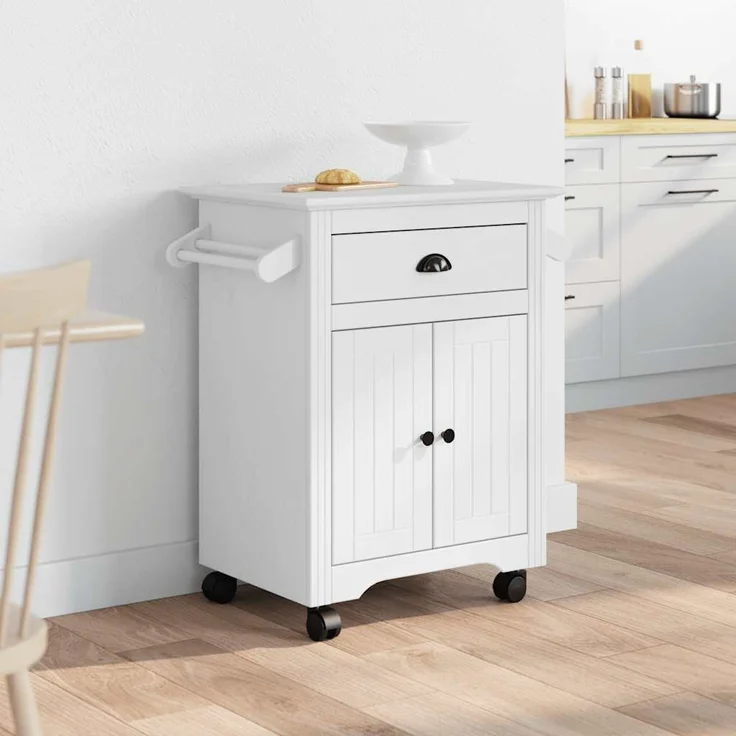vidaXL Küchenwagen BODO Weiß 72x45x80 cm 4016875 – Bild 2