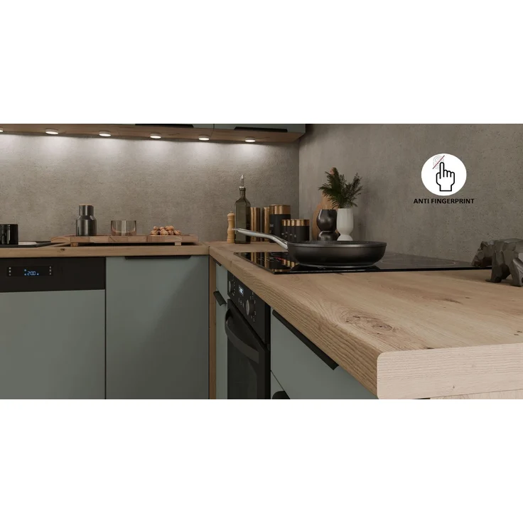 Winkelküche ARIA K-AR ECKE 1 - 215 x 220 + 120 cm Anti Fingerprint Küchenzeile Küchenblock Singleküche Einbauküche Küche Eckküche – Bild 5