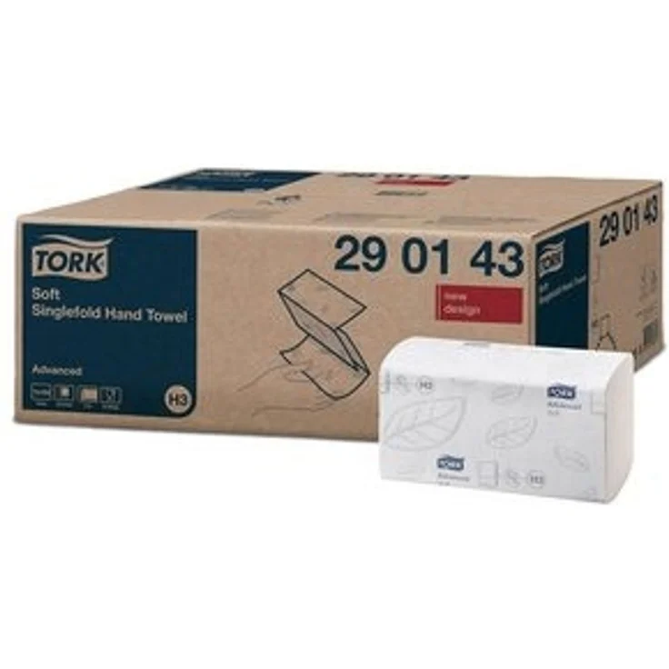 Tork Handtücher Advanced H3 V-Falz 2-lagig weiß VE=15x250 Stück – Bild 5