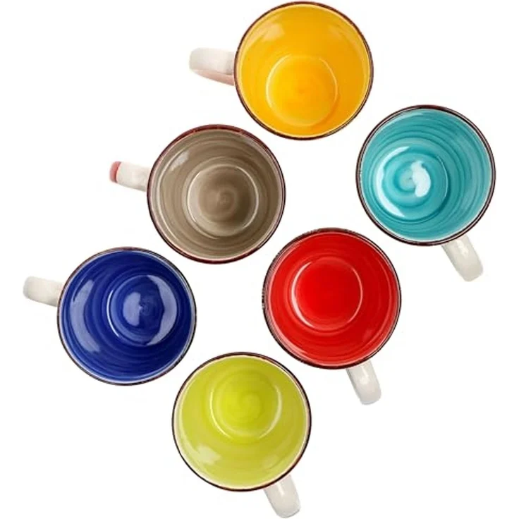 MamboCat Becher 6er Set Kaffeebecher Malaga Snaily, Steingut – Bild 3
