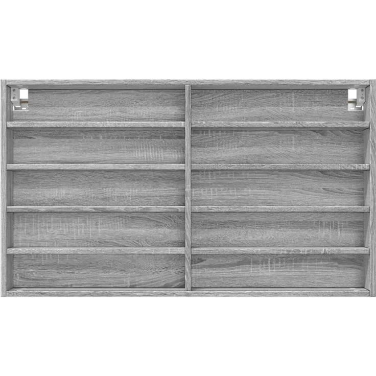 vidaXL Vitrinenschrank Grau Sonoma 100x15x58 cm Holzwerkstoff 847931 – Bild 3