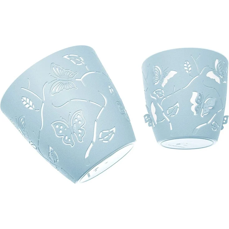 Lashuma Blumentopf Hell Blau (Set, 4 St), 3D Optik – Bild 4