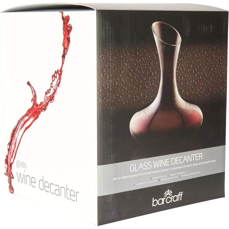 BarCraft Luxus Wein Dekanter Set in Geschenkbox, Glas, Transparent, 1,5 Liter – Bild 7