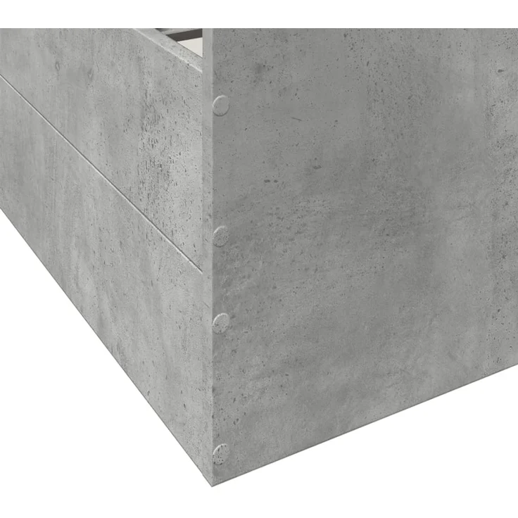 vidaXL Bettgestell mit Schubladen Betongrau 140x200 cm Holzwerkstoff 3280296 – Bild 8