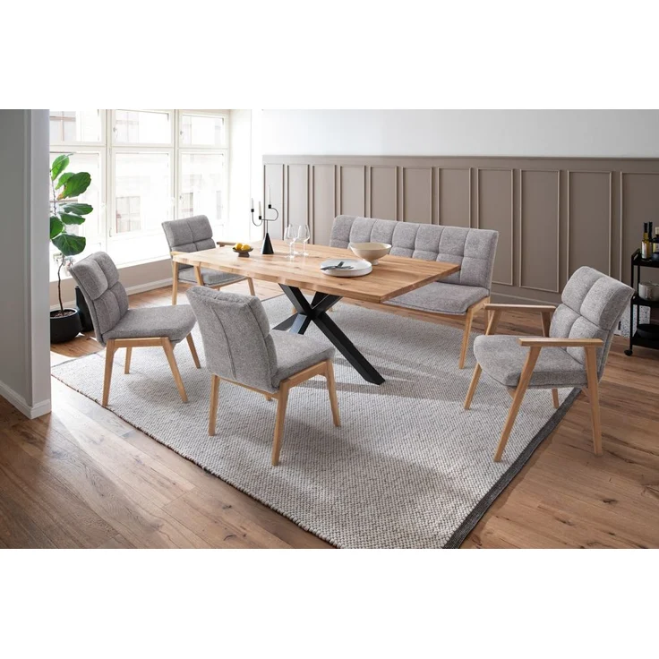 DEBA Tisch Wildeiche massiv 100cm x 200cm x 76cm – Bild 2