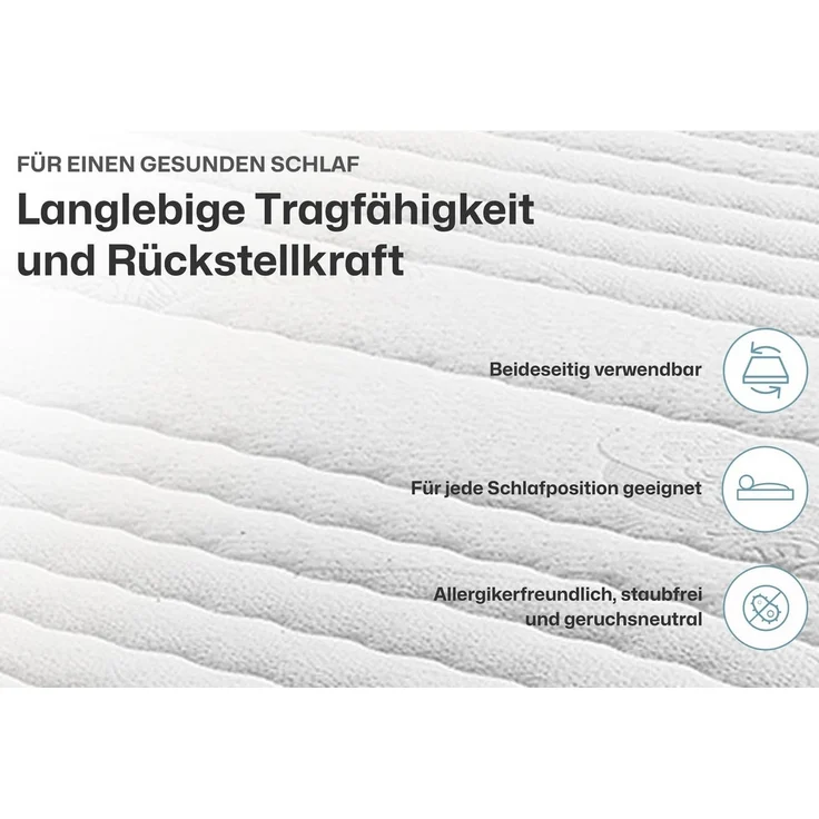 Latexmatratze Kinder- und Jugendmatratze NATURA H1/2 (RG 75).., RAVENSBERGER Matratzen, 15 cm hoch, 100 % Naturlatex, AIRSTREAM-Belüftung, 7 Zonen, zertifiziert – Bild 2