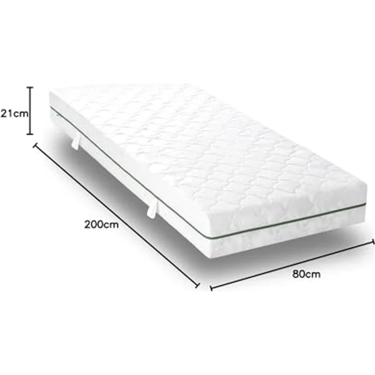7 Zonen Taschenfederkernmatratze Sleezzz Smart 80 x 200 cm, Höhe 21 cm, Härtegrad H2/H3 – Bild 4