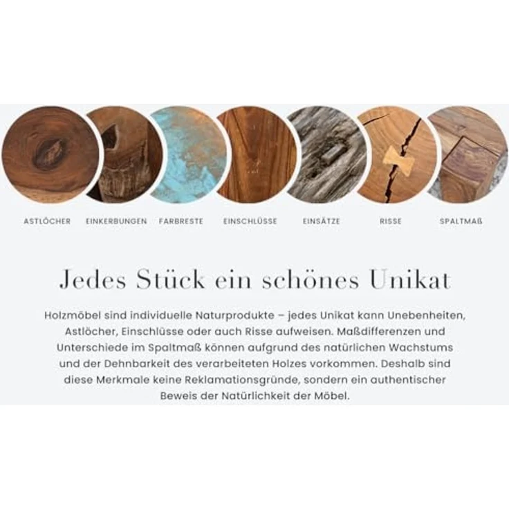 riess-ambiente Esstisch MAISON JADE Ø130cm natur (Einzelartikel, 1-St), Esszimmer · Massivholz · Akazie · rund · Scandinavian Design – Bild 6