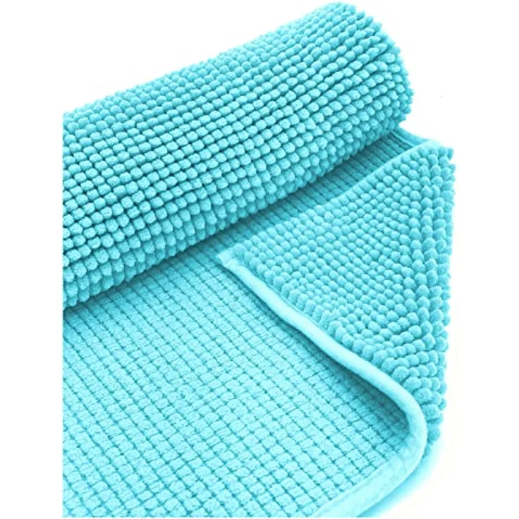 heimtexland Badematte Badvorleger Chenille Badteppich Duschvorleger, rutschhemmend beschichtet, Fußbodenheizung geeignet, fußbodenheizungsgeeignet, saugstark, schnell trocknend, strapazierfähig, rutschfest, Polyester, rechteckig, 45x50 cm, Hochflor, su... – Bild 6