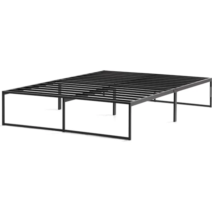 Linenspa Moderner Bettrahmen – Metallbett mit Lattenrost aus Stahl – 30 cm Stauraum unter Bestgestell – Schnelle Montage – Bett 140x200 cm, Schwarz – Bild 9