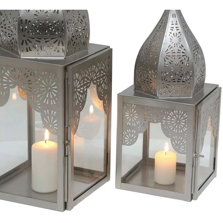 Orientalisches Windlicht Modena Silber L&M – Bild 16