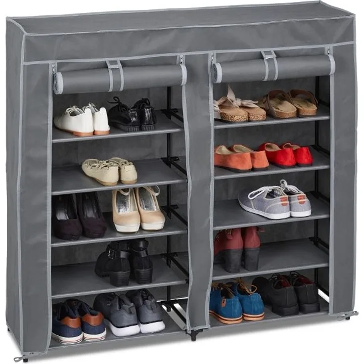 Schuhschrank Stoff 12 Fächer