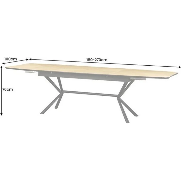riess-ambiente Esstisch GRANDEZZA 180-270cm natur/schwarz - Eiche, Metall, Ausziehbar, Modern (Einzelartikel, 1-St), Industrial Ausziehtisch - ideal für Konferenzraum, Wohn- und Esszimmer – Bild 4