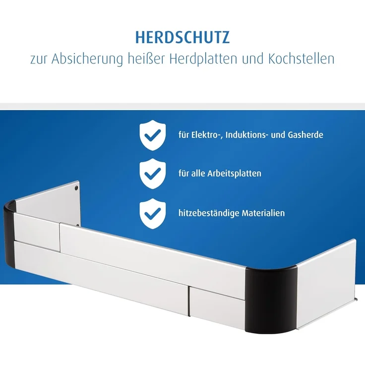 reer Premium Herdschutz, Herdschutzgitter, Herd Schutzgitter, Kindersicherung, Sicherung, Zum Kleben, 20068 – Bild 3