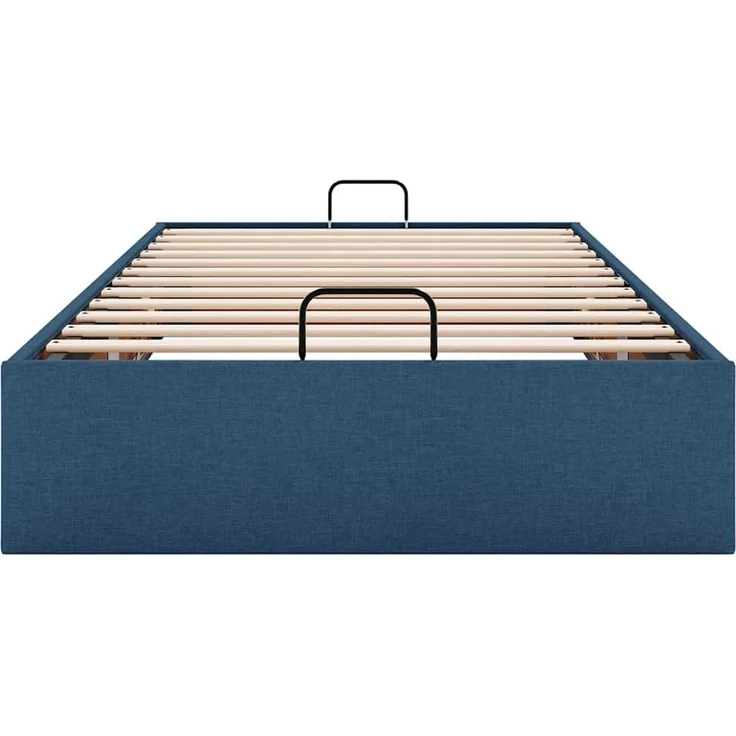 vidaXL Ottoman-Bett ohne Matratze Blau 90x200 cm Stoff 3310853 – Bild 3