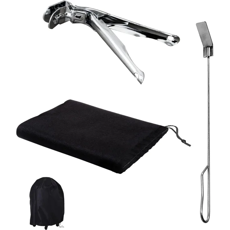 Cecotec Grillbesteck-Set aus Edelstahl DragonPack 4600 S. Komfort und Sicherheit, Zange mit großem Griff, widerstandsfähige Hülle, Kohleschürhaken, Vielseitigkeit beim Grillen.