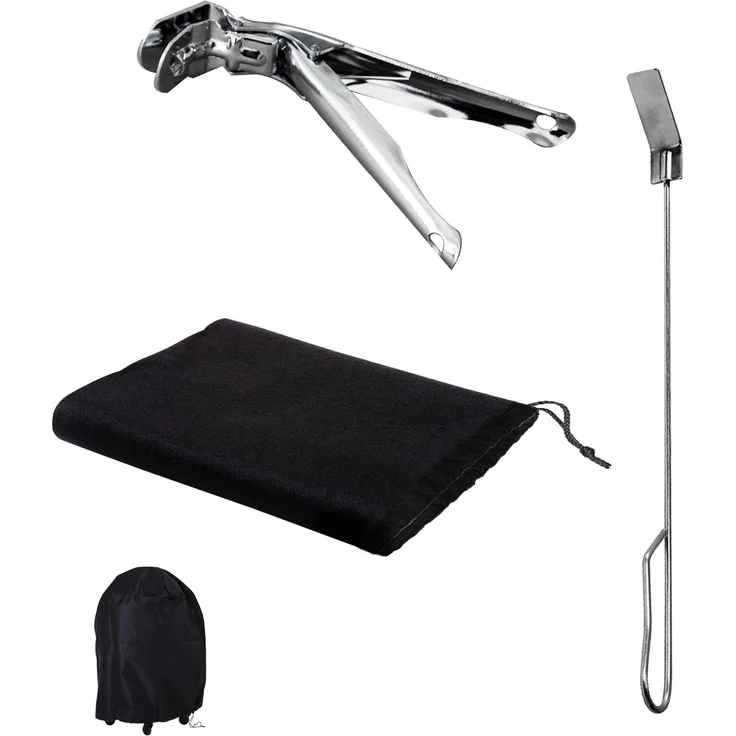 Cecotec Grillbesteck-Set aus Edelstahl DragonPack 4600 S. Komfort und Sicherheit, Zange mit großem Griff, widerstandsfähige Hülle, Kohleschürhaken, Vielseitigkeit beim Grillen.