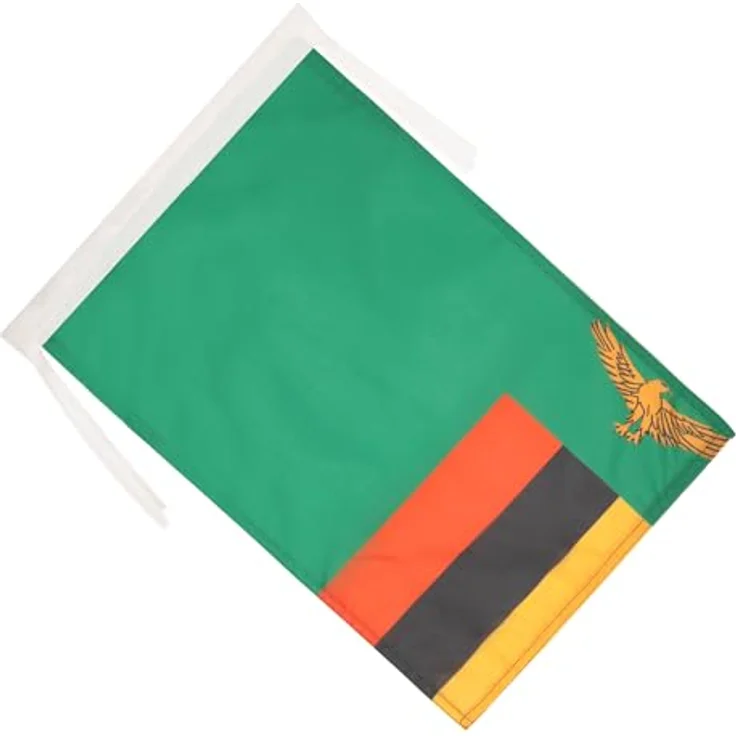 AZ FLAG Flagge Sambia 45x30 cm Republik Sambia Polyester 100D Kordeln – Bild 2