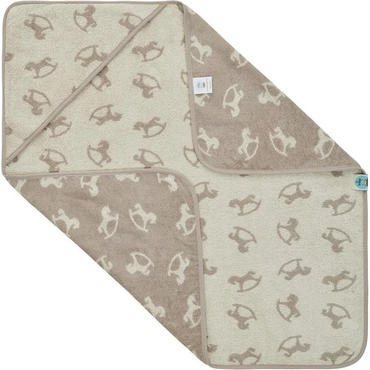 SEI Design Kapuzenhandtuch Kapuzentuch 80x80 Babyhandtuch mit Kapuze, Frottee (Liebevoll verpackt in einem hochwertigen Geschenkkarton – ideal zum Verschenken), 100% Organic Bio Baumwolle, Ideal als Badeponcho und Kuscheldecke – Bild 5