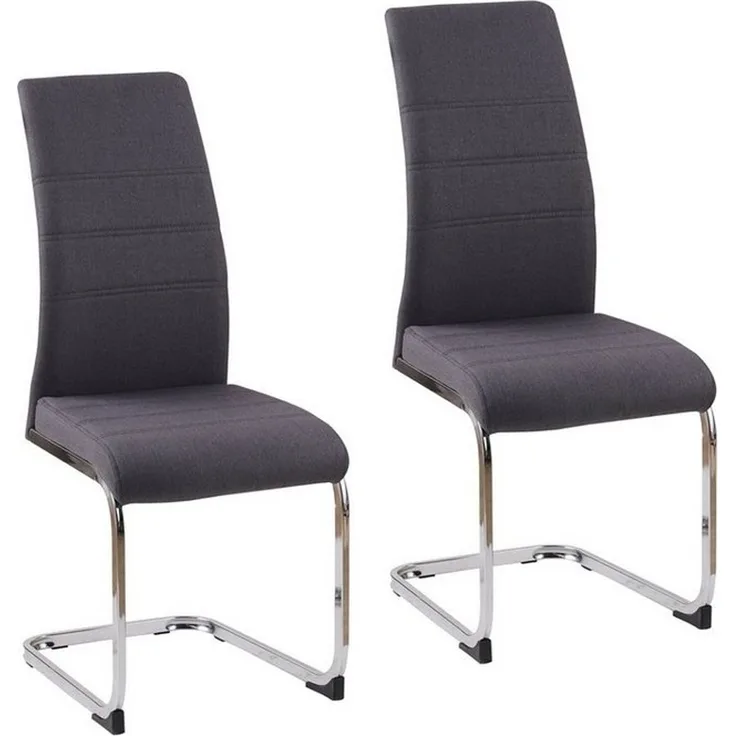HTI-Living Freischwinger Schwingstuhl SallyC Grau (Set, 2 St), Freischwinger Esszimmerstuhl