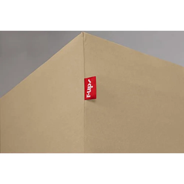 r-up Klasse Spannbettlaken 180x200-200x220 bis 35cm Höhe sand 100% Baumwolle 200g/m² – Bild 3