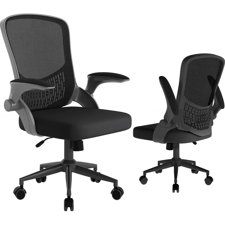 Botifly Ergonomischer Bürostuhl, Mesh-Gewebe, Schwarz, 95°-120° Wippfunktion, 10 cm Höhenverstellbar