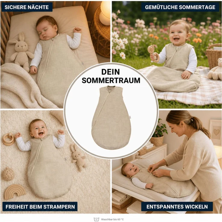 Alvi Baby Mäxchen Sommertraum Mullschlafsack Natur – Bild 11