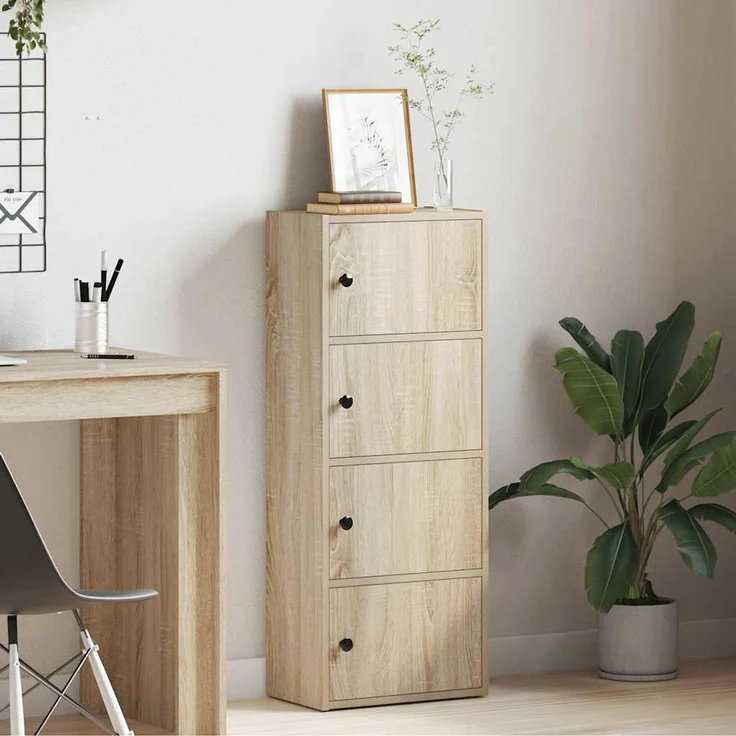 vidaXL Bücherregal Sonoma-Eiche 40x24x102 cm Holzwerkstoff 860375 – Bild 3