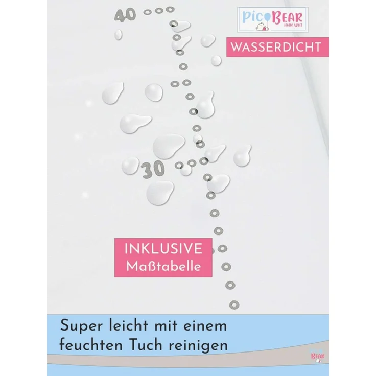 pic Bear weiche Wickelauflage HONEY 85 x 72 cm, Weiss : Weiss – Bild 1