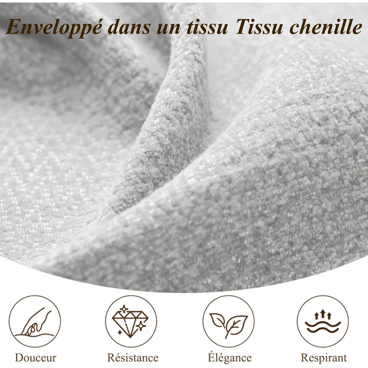 TavilaEcon Boxspringbett Polsterbett mit sicherer Matratzenfixierung & Abgerundete hellgrau Liegefläche 180 × 200 cm – Bild 10