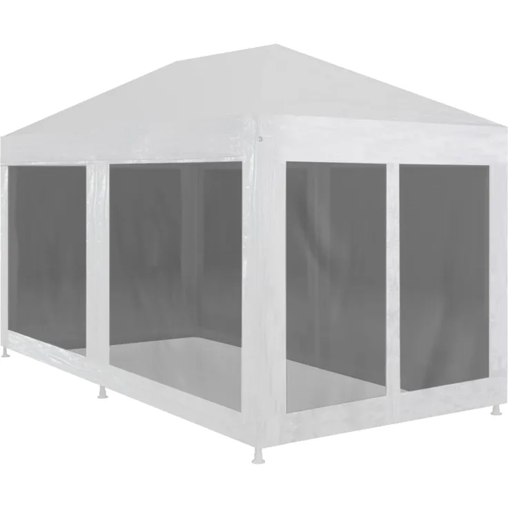 Partyzelt, Gartenzelt mit 6 Mesh-Seitenwänden 6 x 3 m