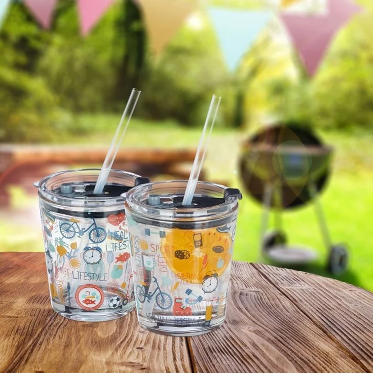 4er Set Glasbecher Sport-Motiv – Bild 2