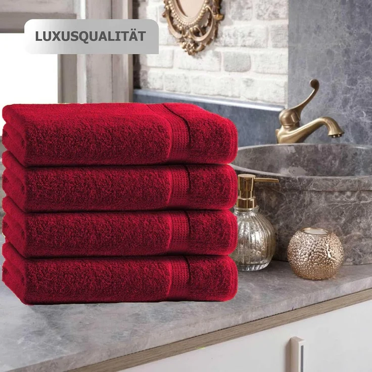 TRENDBUY24 Handtuch Set Handtücher Duschtücher Gästetücher Baumwolle Frottee Premium 4er Set, 100% Baumwolle (4-St), Duschtuch – Bild 6