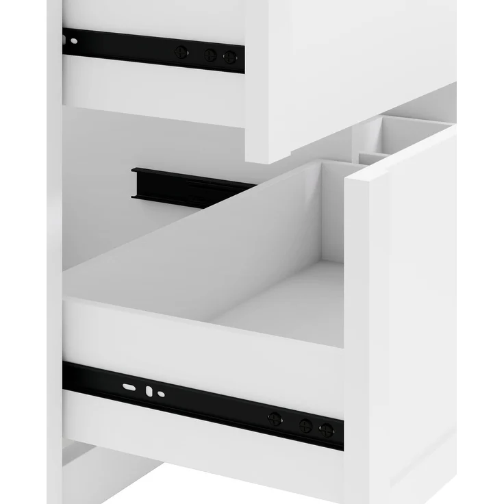 Freistehender Waschtisch 76 x 46 x 82 cm aus MDF mit Keramikbecken und 4 Schubladen – Bild 8