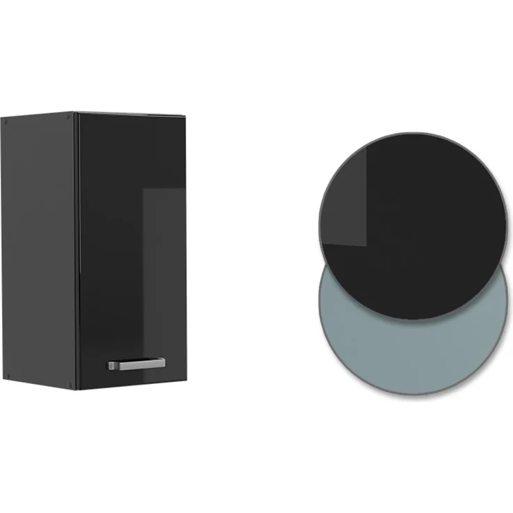 Hängeschrank R-Line Schwarz Hochglanz 30 cm Vicco – Bild 6