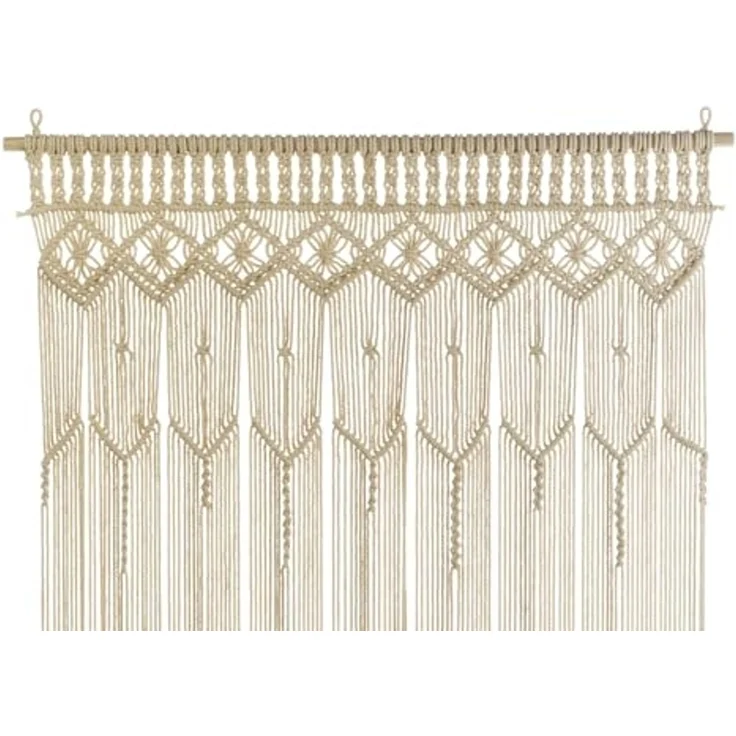 Kobolo Türvorhang Vorhang Instektenschutz LACE beige 132 Stränge 95x210cm (1 St), Schlaufen – Bild 4