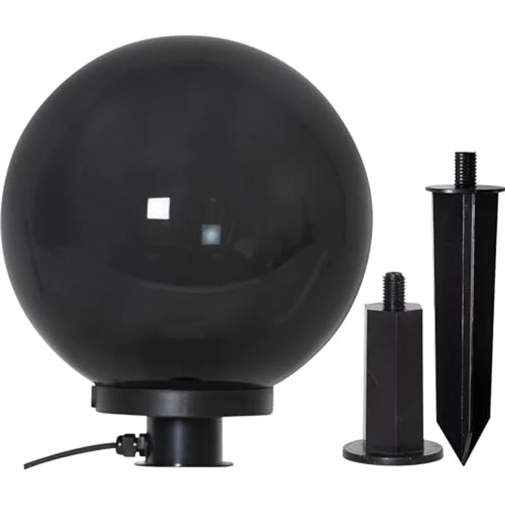 Outdoor-Kugelleuchte ,Orby' mit Erdspieß, E27, rauchgrau, Ø 30cm – Bild 2