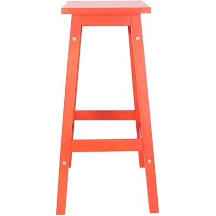 Aranaz Hocker 'Laira' aus Kiefernholz, Koralle, 70 cm – Bild 4