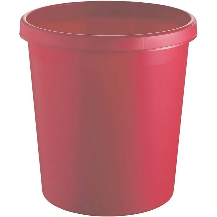 Helit Papierkorb rund 18l rot