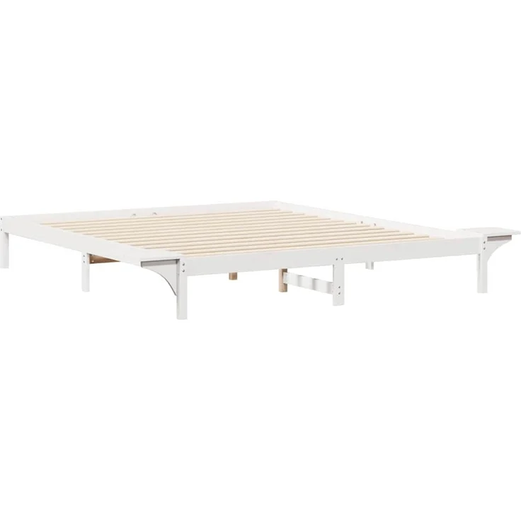 vidaXL Bettgestell mit Nachttischen Weiß 180 x 220 cm 873254 – Bild 6