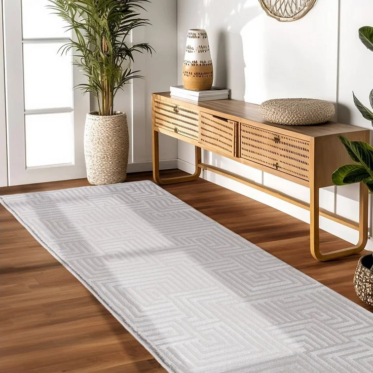 Carpettex Designteppich Geometrisch Design, Rechteckig, Höhe: 12 mm, Teppich Wohnzimmer Boho Design Skandinavische Stil Natur Optik – Bild 2