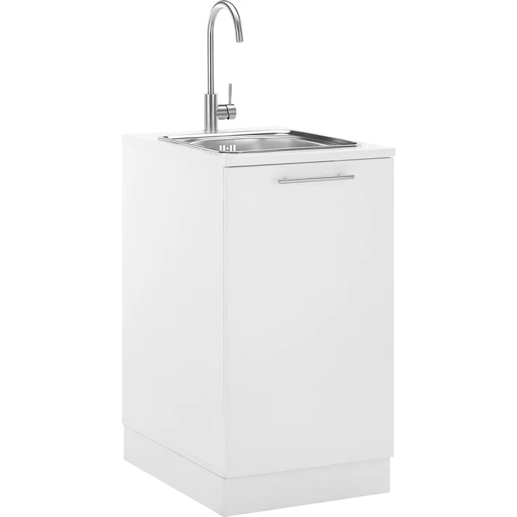 Spülenschrank >LAUNDREEZY< in weiß, Holzwerkstoff - 50x93x68cm (BxHxT) – Bild 7