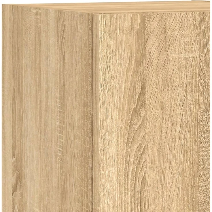 vidaXL 4-tlg. Wohnwand mit LED-Beleuchtung Sonoma-Eiche Holzwerkstoff 3216656 – Bild 5